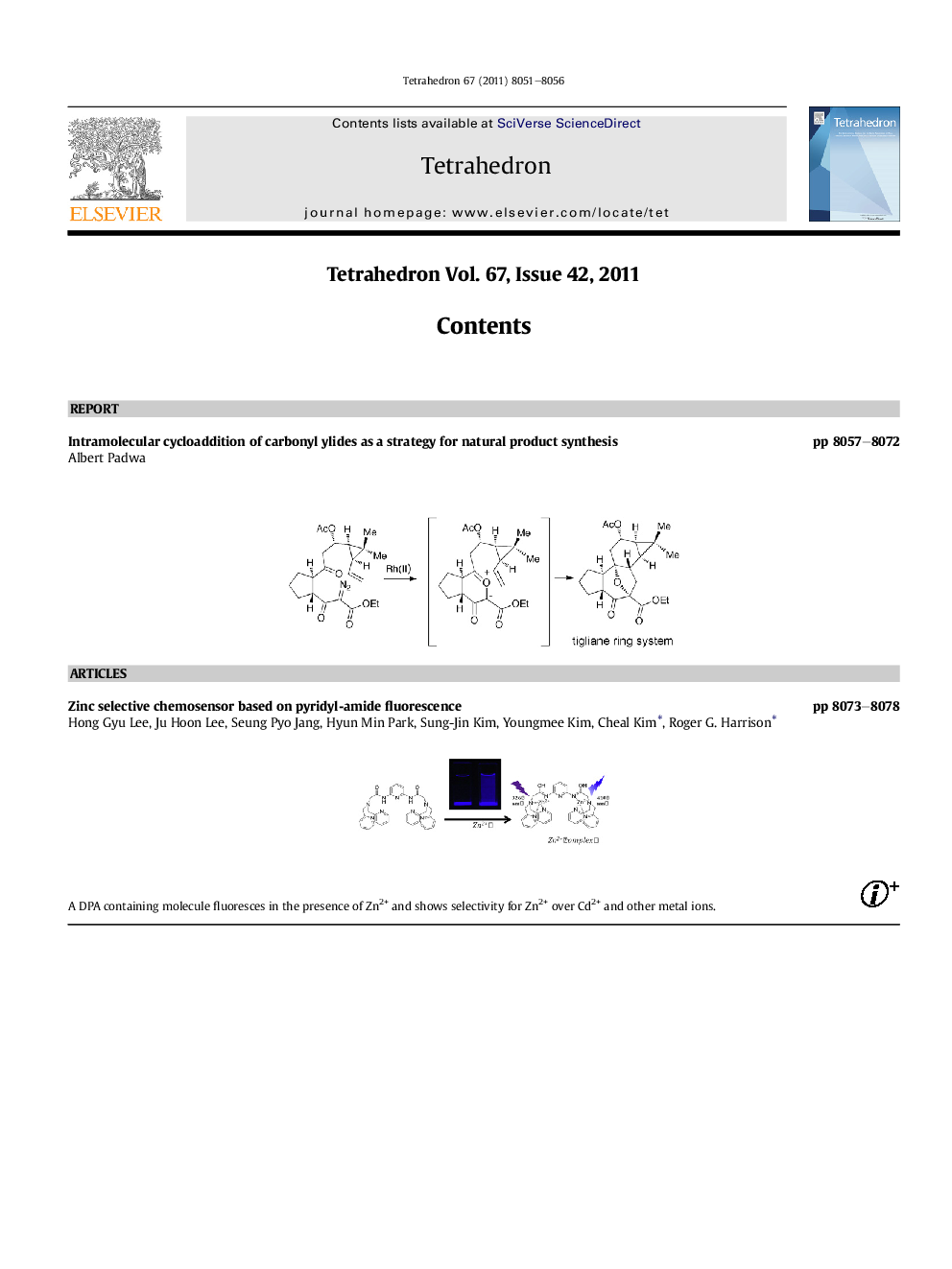 Graphical contents list