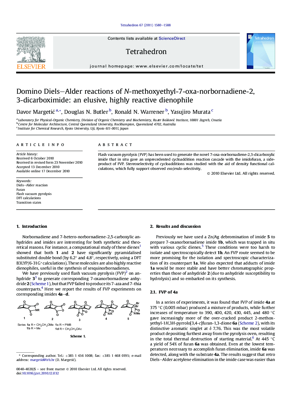 Domino Diels–Alder reactions of N-methoxyethyl-7-oxa-norbornadiene-2,3-dicarboximide: an elusive, highly reactive dienophile