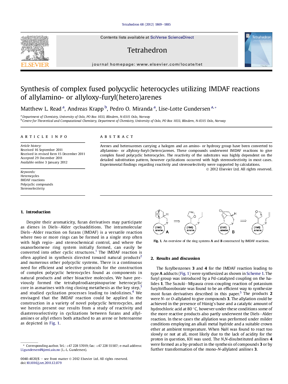 Synthesis of complex fused polycyclic heterocycles utilizing IMDAF reactions of allylamino- or allyloxy-furyl(hetero)arenes