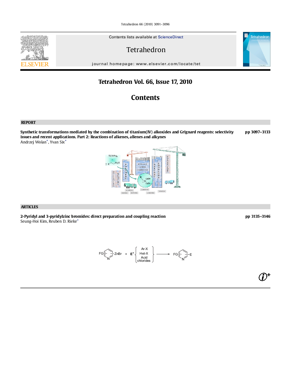 Graphical contents list
