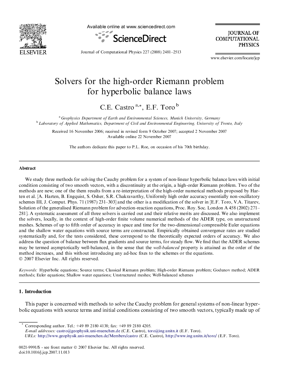 Solvers for the high-order Riemann problem for hyperbolic balance laws