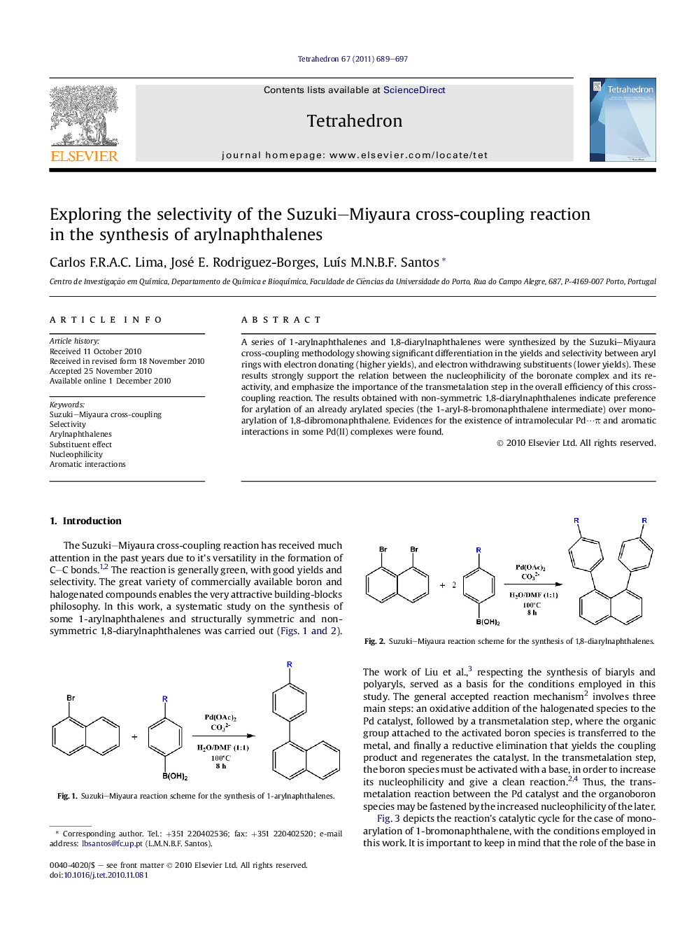 Exploring the selectivity of the Suzuki–Miyaura cross-coupling reaction in the synthesis of arylnaphthalenes