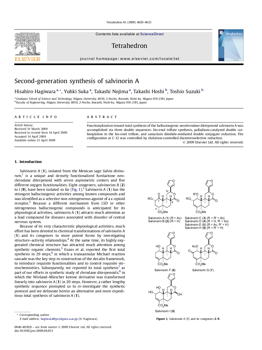 Second-generation synthesis of salvinorin A