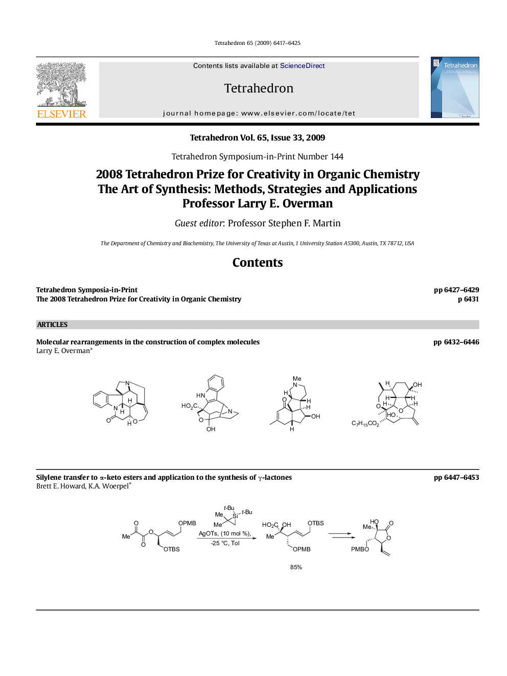 Graphical contents list