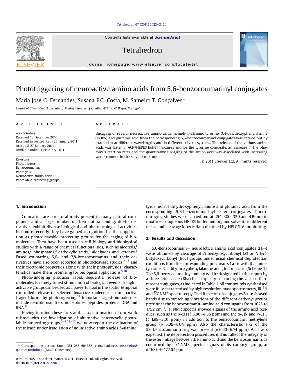 Phototriggering of neuroactive amino acids from 5,6-benzocoumarinyl conjugates