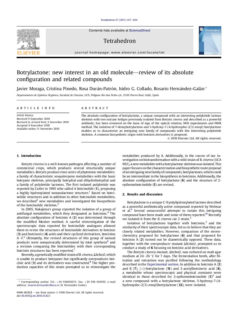 Botrylactone: new interest in an old molecule-review of its absolute configuration and related compounds