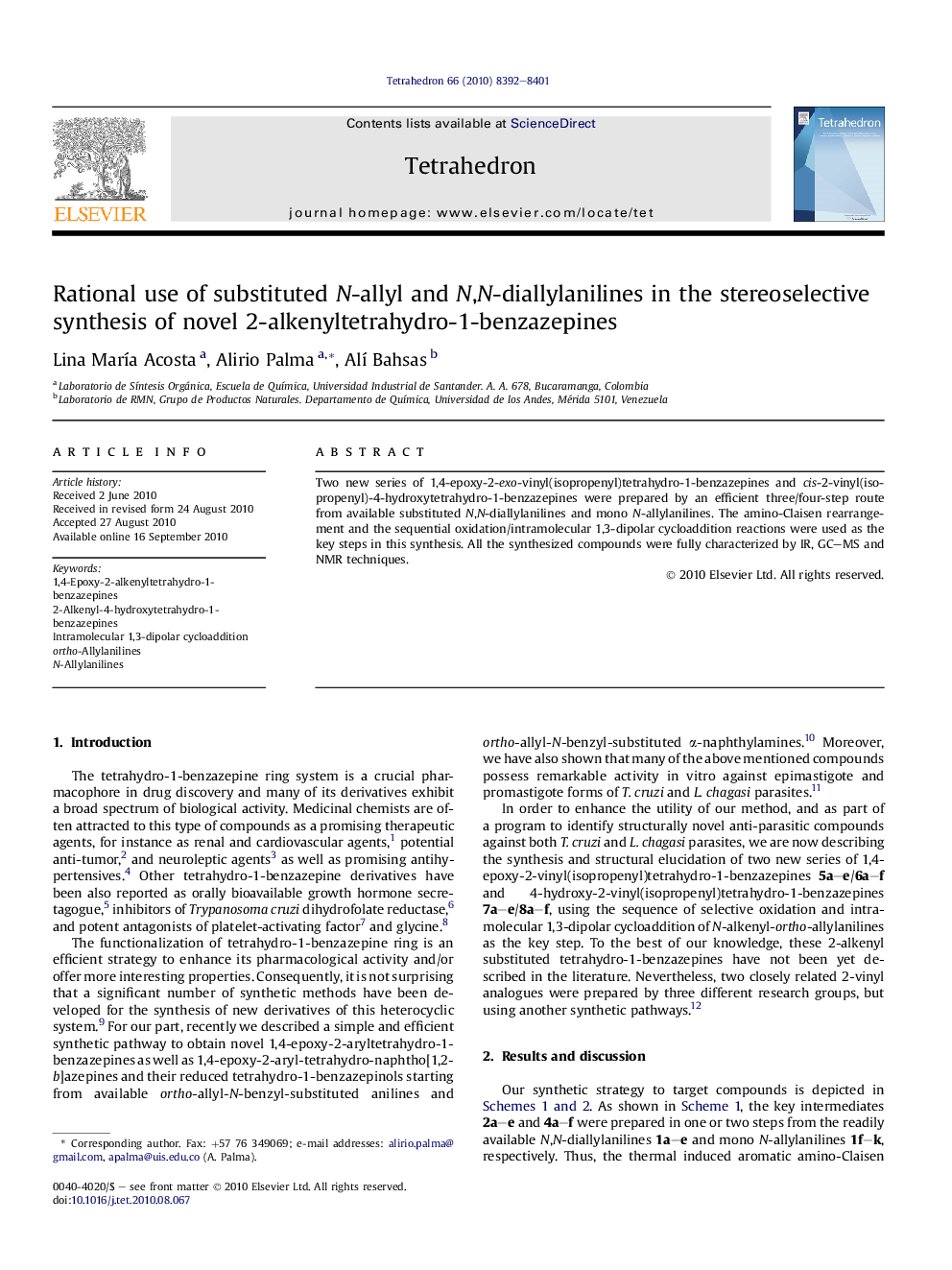 Rational use of substituted N-allyl and N,N-diallylanilines in the stereoselective synthesis of novel 2-alkenyltetrahydro-1-benzazepines