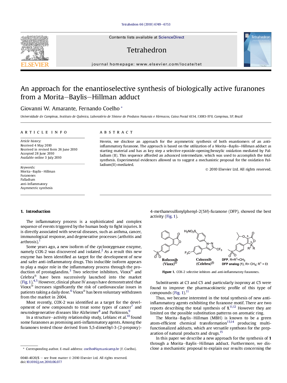 An approach for the enantioselective synthesis of biologically active furanones from a Morita-Baylis-Hillman adduct