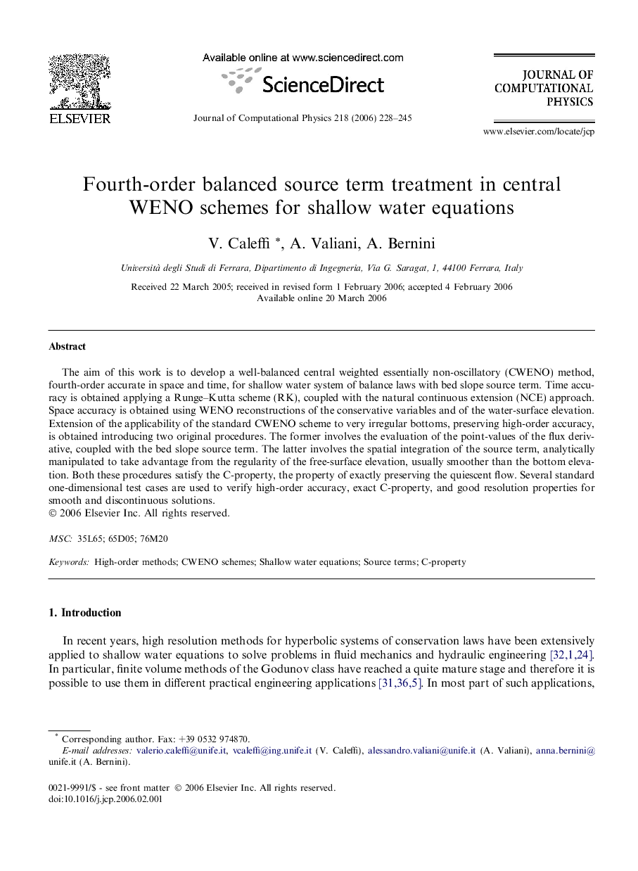 Fourth-order balanced source term treatment in central WENO schemes for shallow water equations