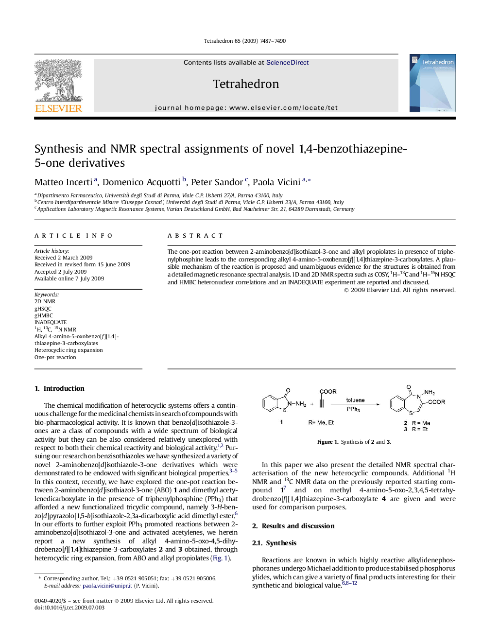 Synthesis and NMR spectral assignments of novel 1,4-benzothiazepine-5-one derivatives