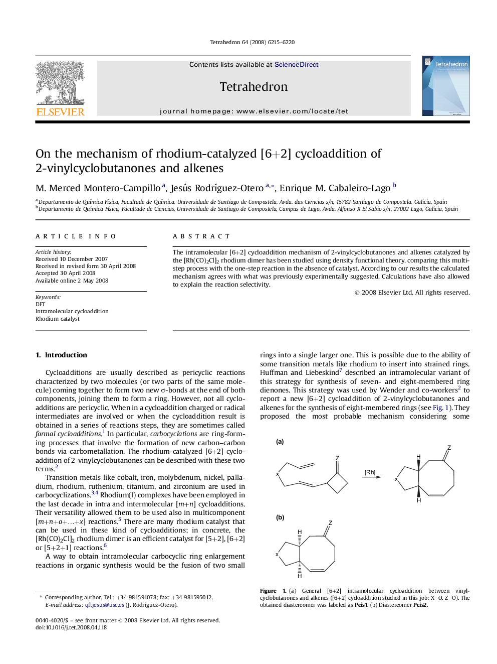 On the mechanism of rhodium-catalyzed [6+2] cycloaddition of 2-vinylcyclobutanones and alkenes