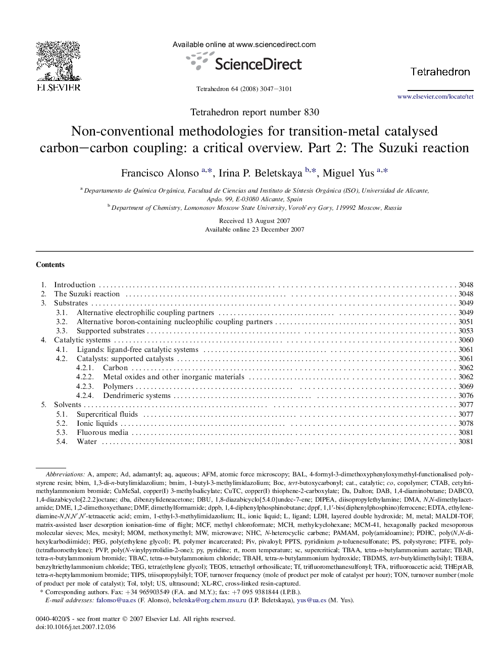 Non-conventional methodologies for transition-metal catalysed carbon-carbon coupling: a critical overview. Part 2: The Suzuki reaction