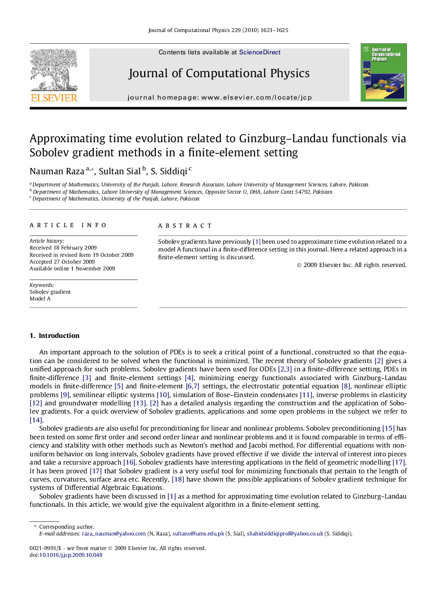 Approximating time evolution related to Ginzburg–Landau functionals via Sobolev gradient methods in a finite-element setting