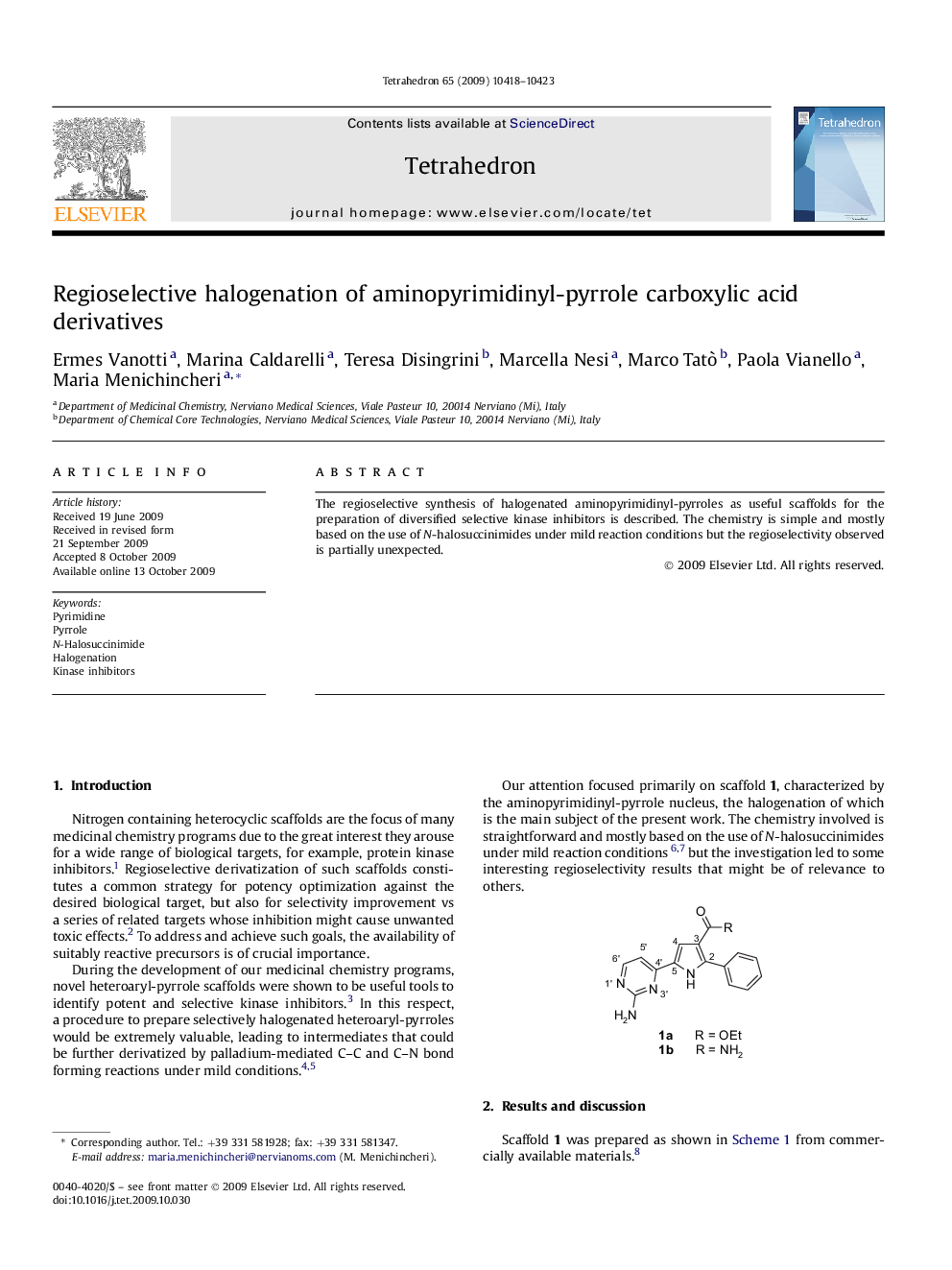 Regioselective halogenation of aminopyrimidinyl-pyrrole carboxylic acid derivatives