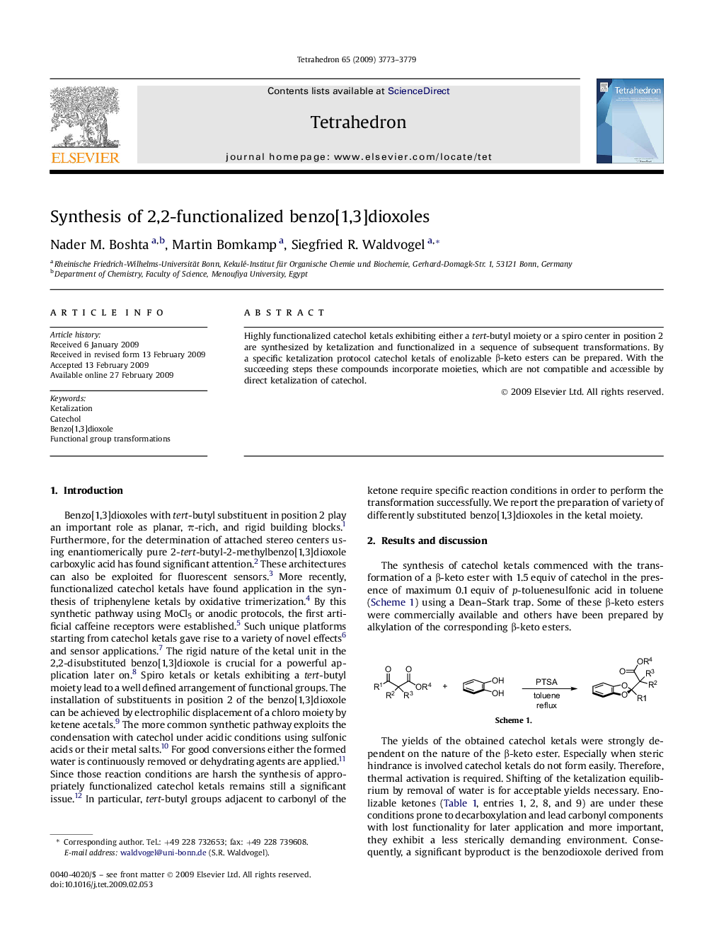 Synthesis of 2,2-functionalized benzo[1,3]dioxoles