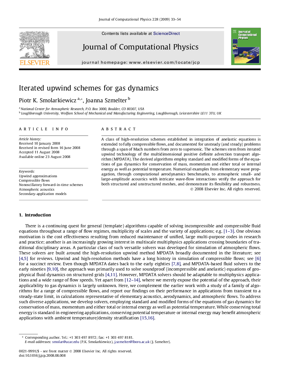 Iterated upwind schemes for gas dynamics