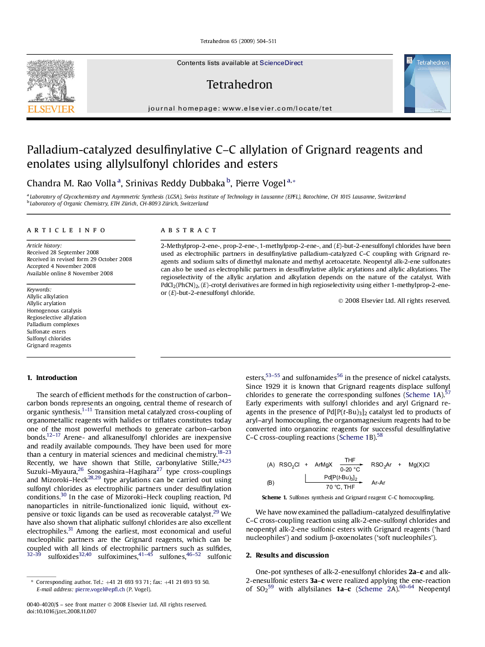 Palladium-catalyzed desulfinylative C-C allylation of Grignard reagents and enolates using allylsulfonyl chlorides and esters