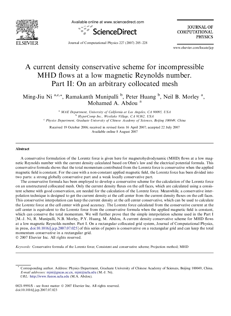 A current density conservative scheme for incompressible MHD flows at a low magnetic Reynolds number. Part II: On an arbitrary collocated mesh