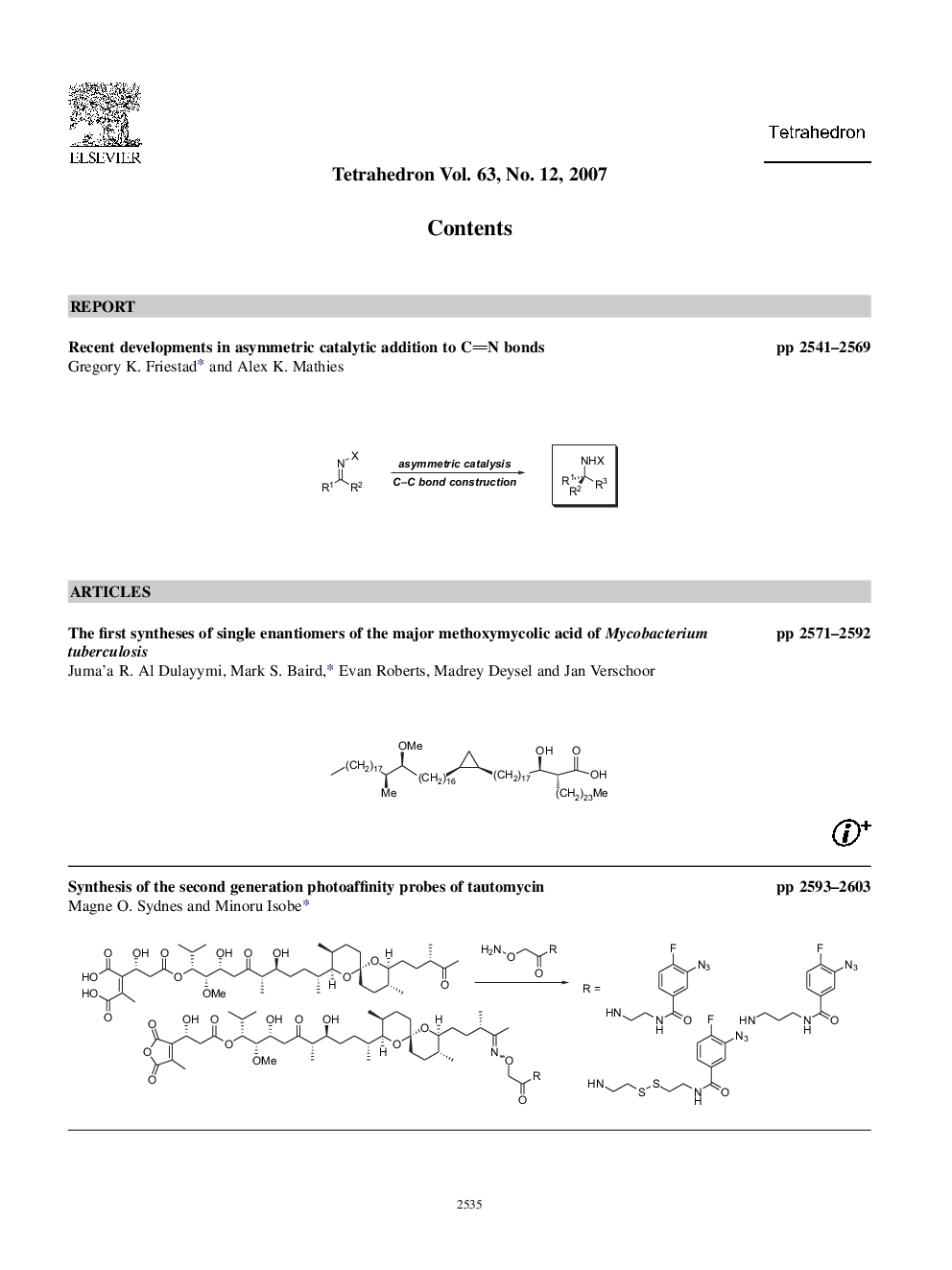 Graphical contents list