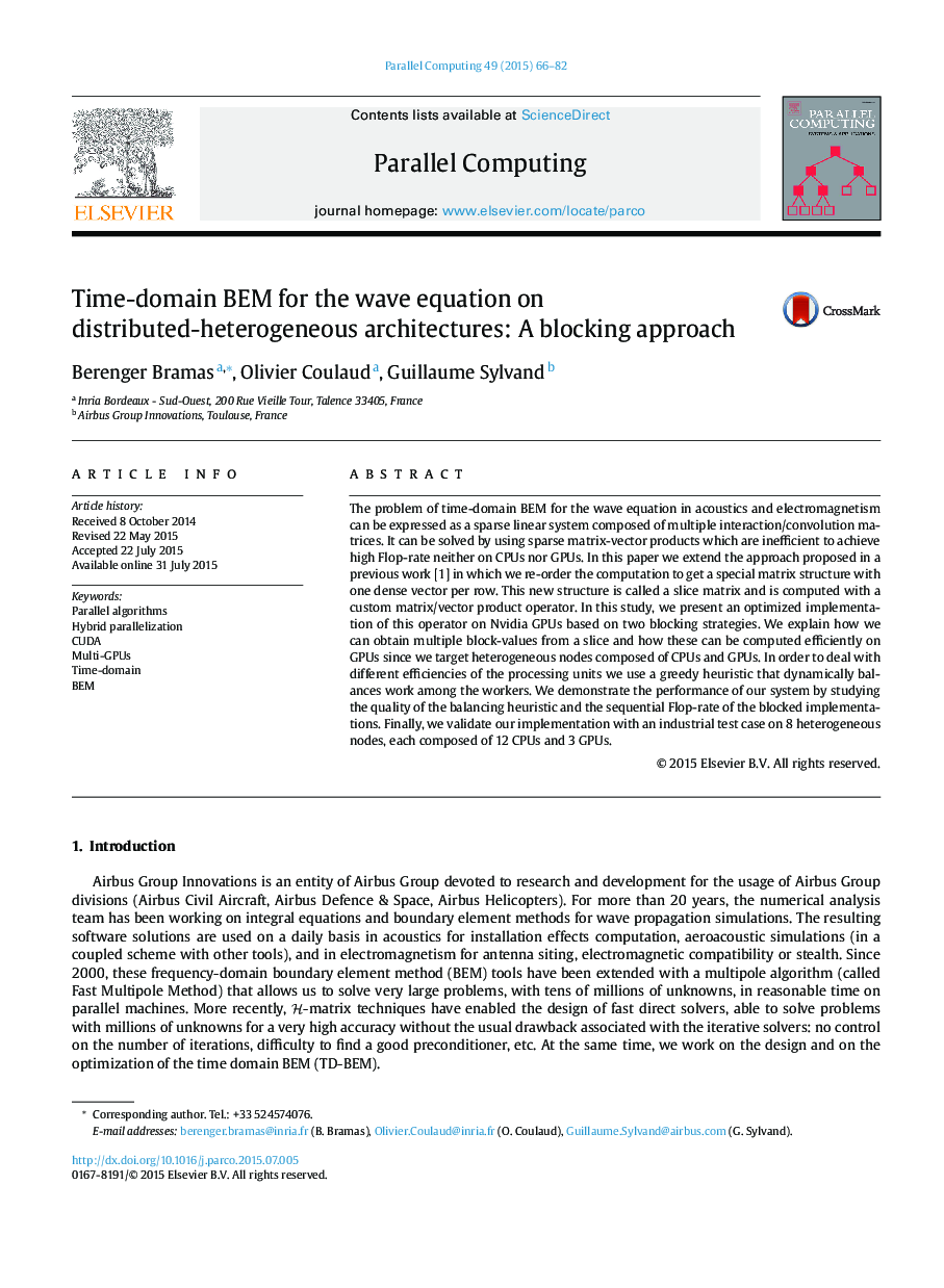 Time-domain BEM for the wave equation on distributed-heterogeneous architectures: A blocking approach