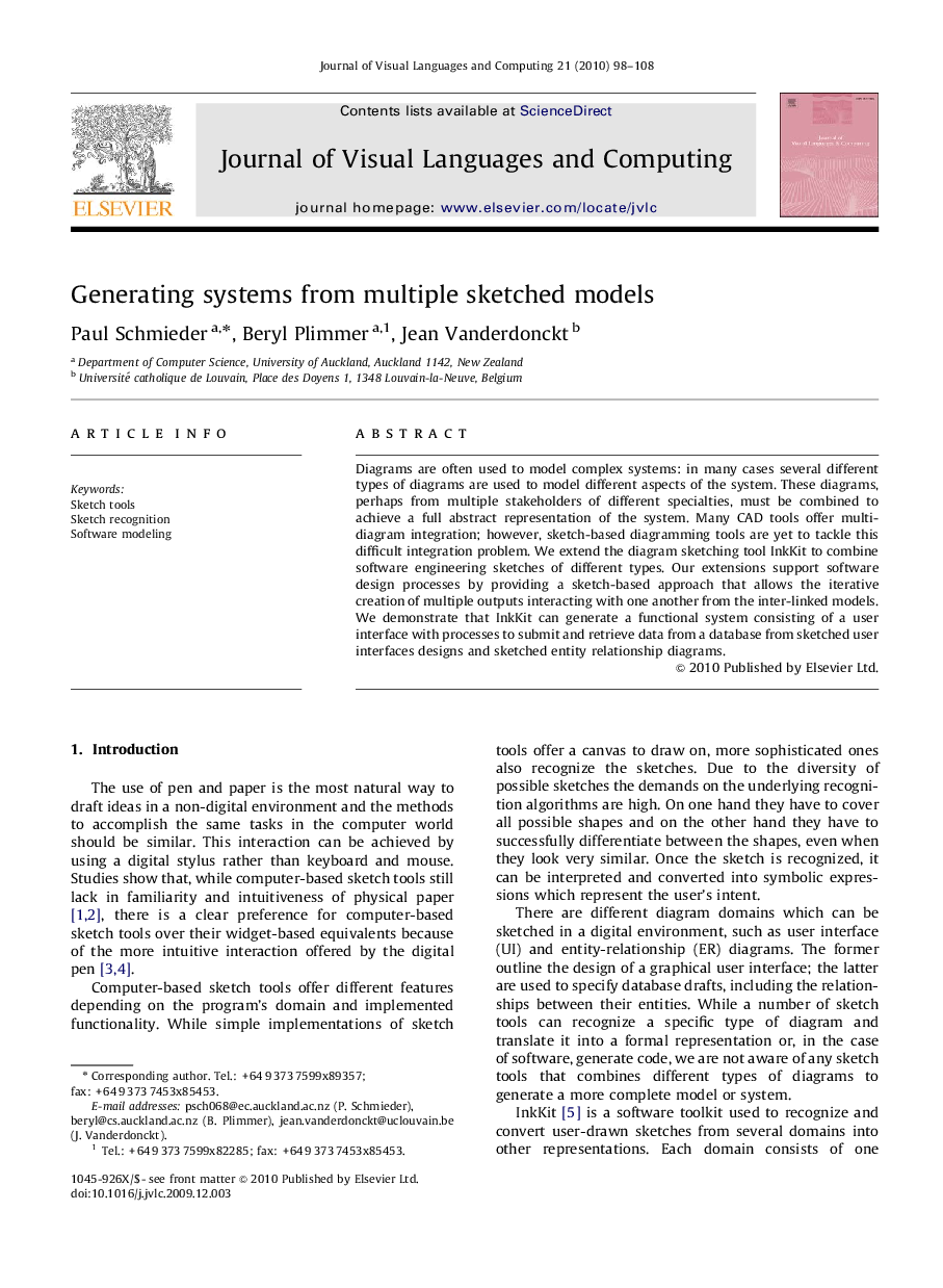 Generating systems from multiple sketched models