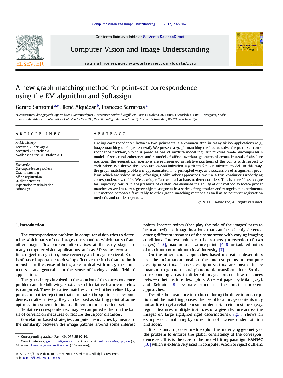 A new graph matching method for point-set correspondence using the EM algorithm and Softassign