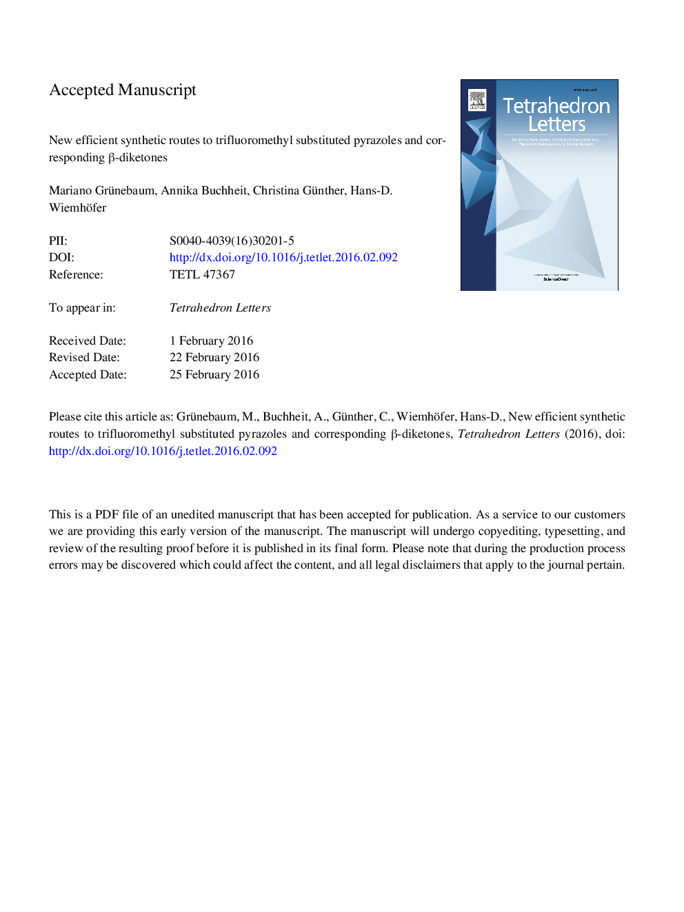 New efficient synthetic routes to trifluoromethyl substituted pyrazoles and corresponding Î²-diketones