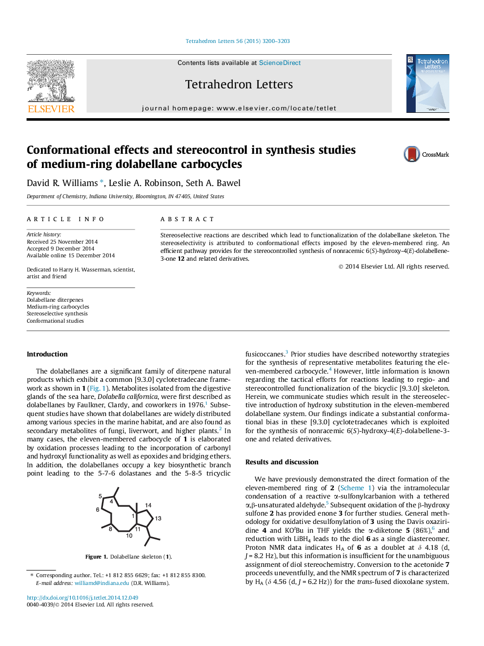 Conformational effects and stereocontrol in synthesis studies of medium-ring dolabellane carbocycles