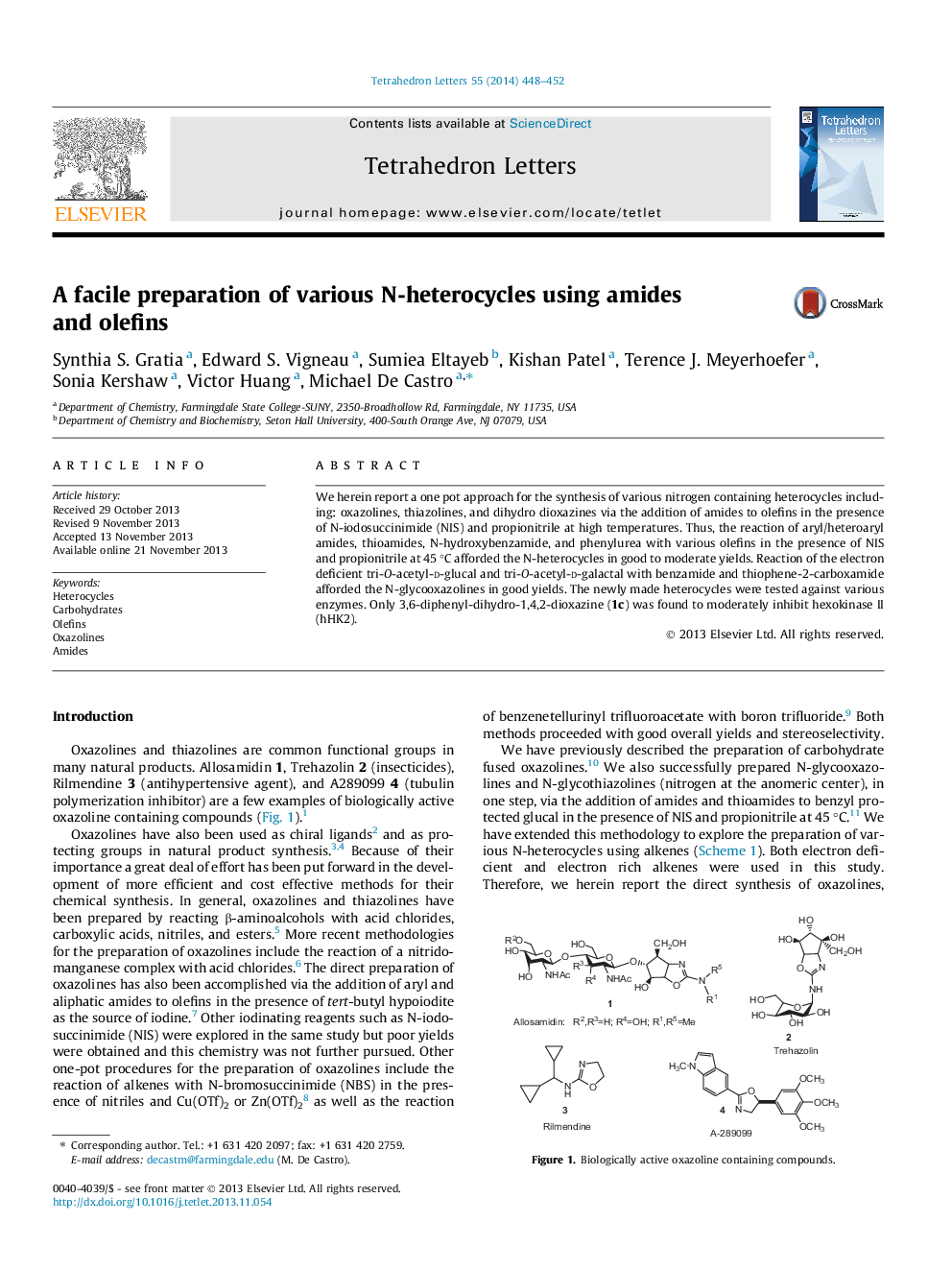 A facile preparation of various N-heterocycles using amides and olefins