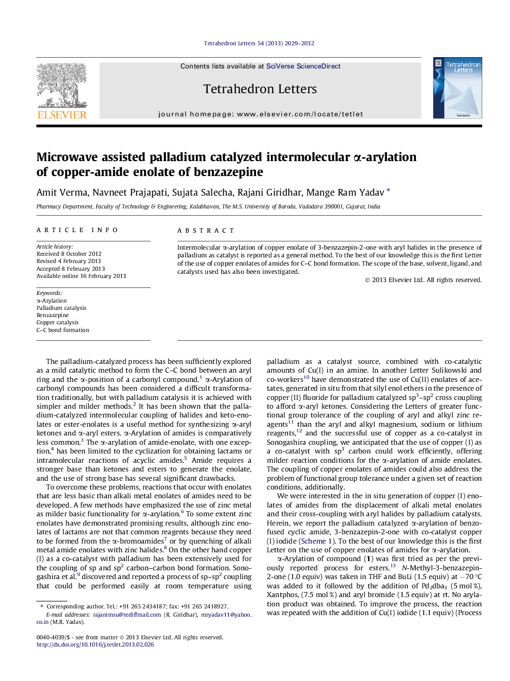 Microwave assisted palladium catalyzed intermolecular Î±-arylation of copper-amide enolate of benzazepine