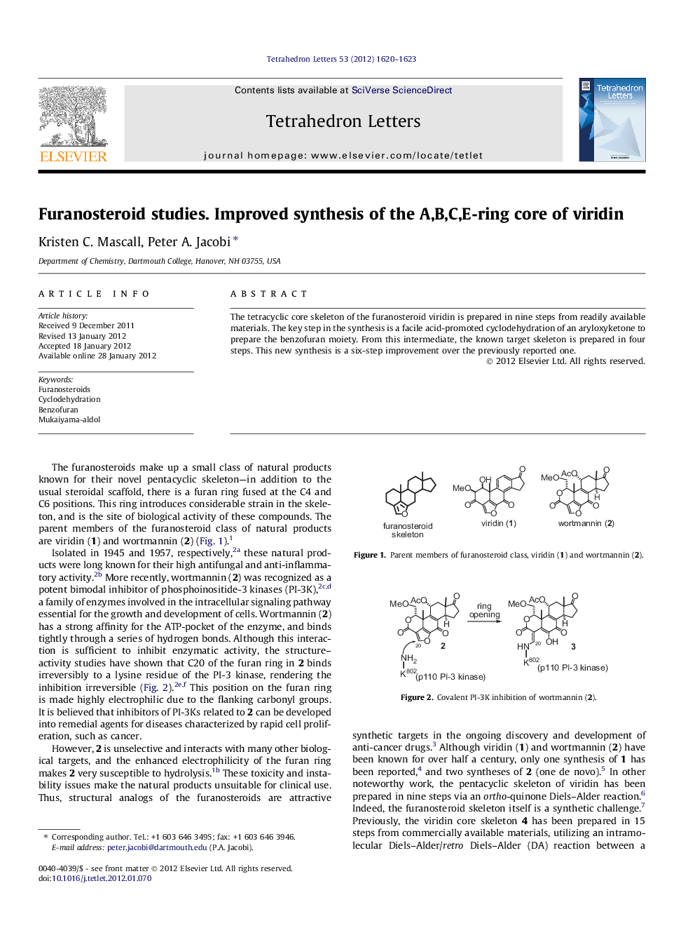 Furanosteroid studies. Improved synthesis of the A,B,C,E-ring core of viridin