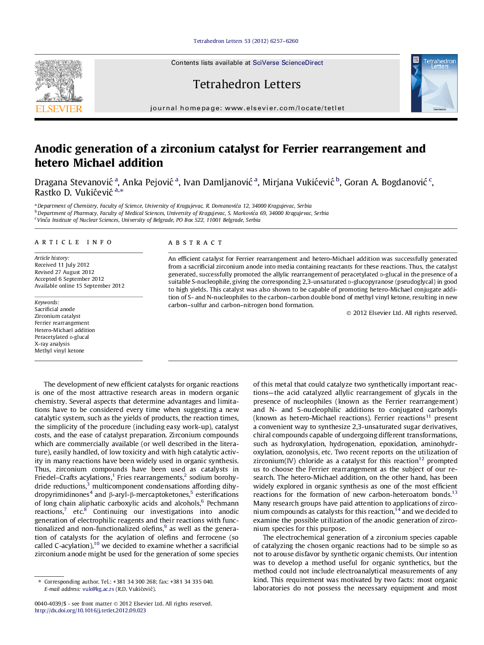 Anodic generation of a zirconium catalyst for Ferrier rearrangement and hetero Michael addition