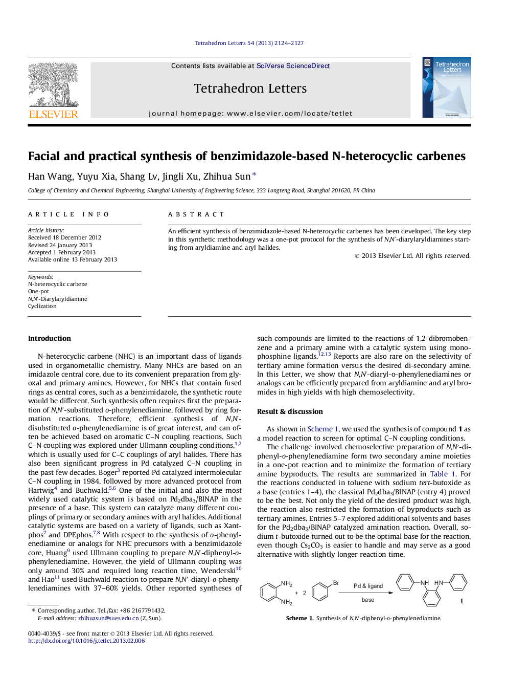 Facial and practical synthesis of benzimidazole-based N-heterocyclic carbenes