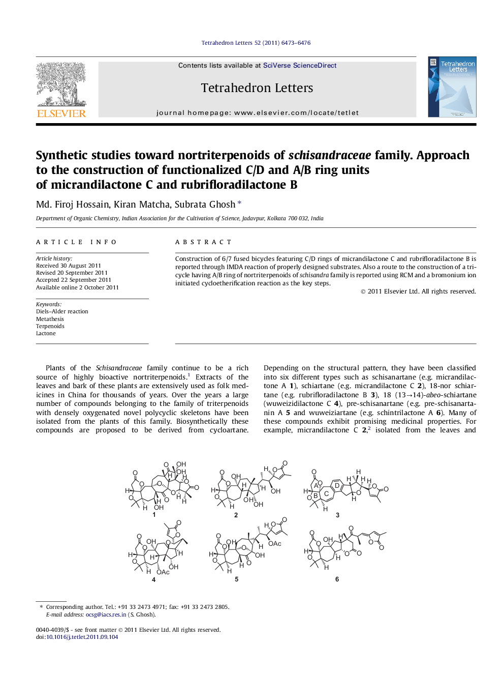 Synthetic studies toward nortriterpenoids of schisandraceae family. Approach to the construction of functionalized C/D and A/B ring units of micrandilactone C and rubrifloradilactone B