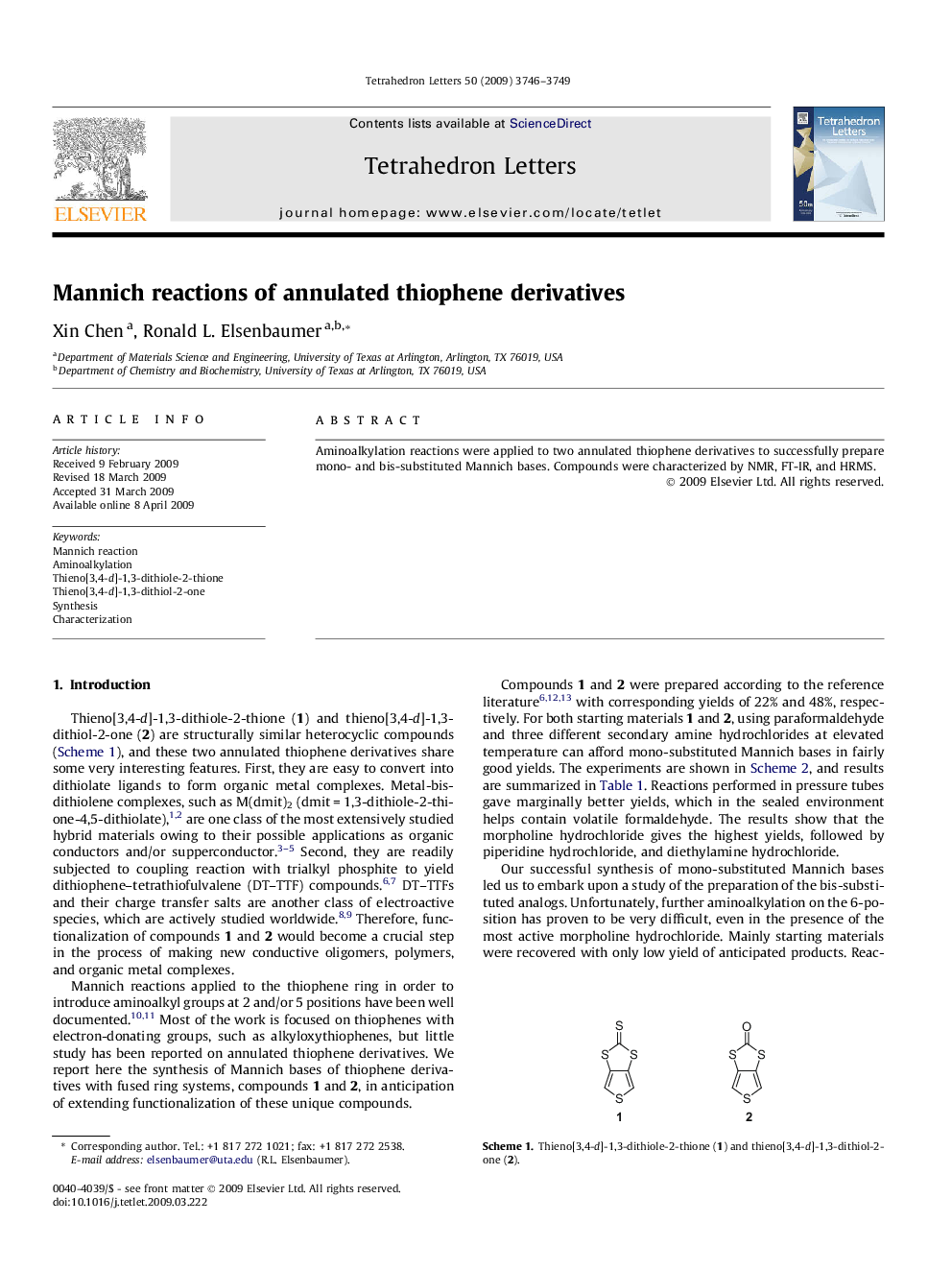 Mannich reactions of annulated thiophene derivatives