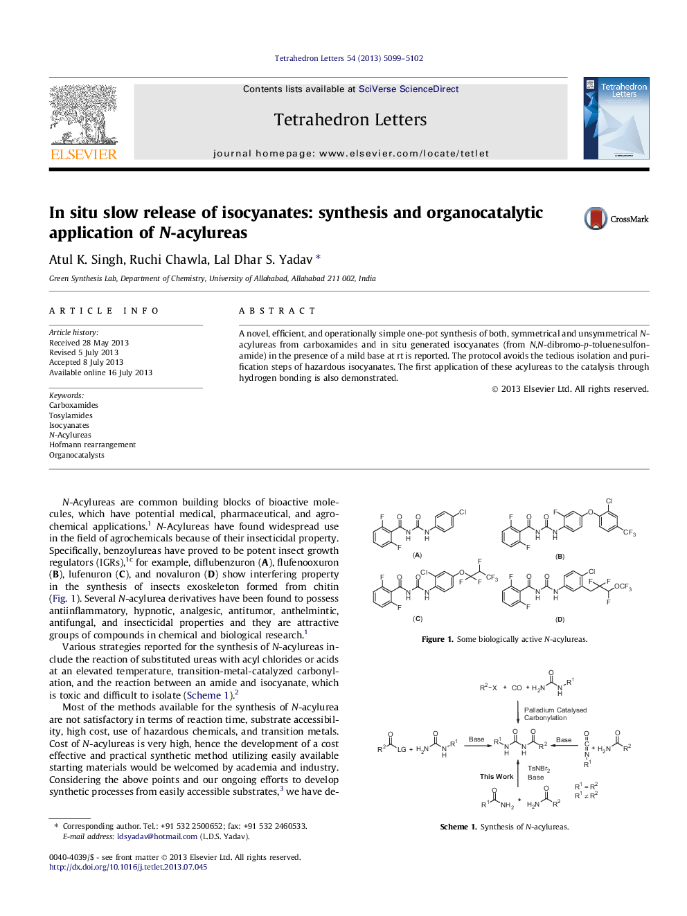 In situ slow release of isocyanates: synthesis and organocatalytic application of N-acylureas