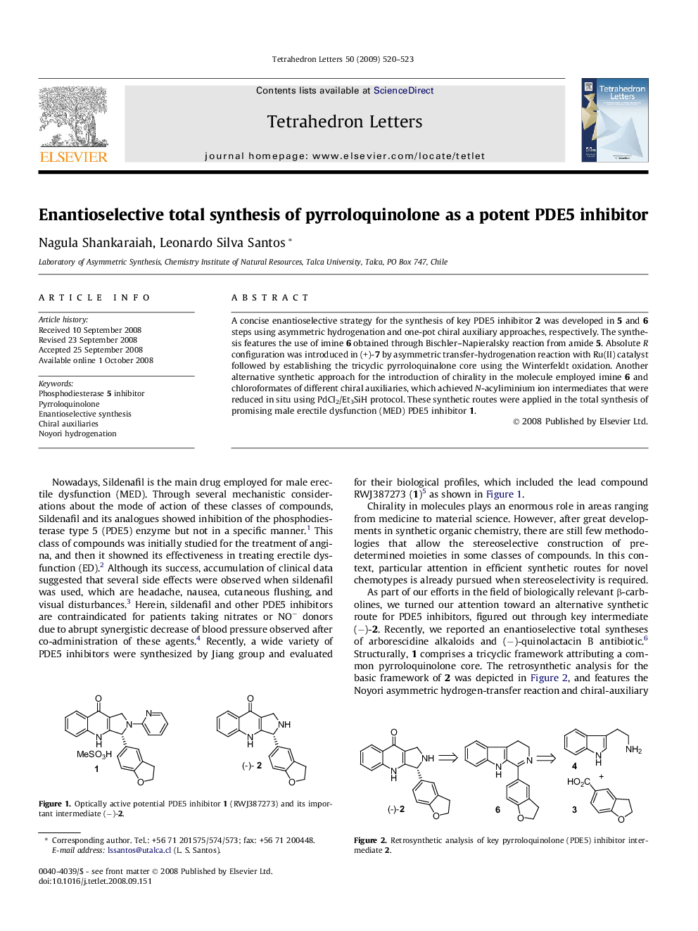 Enantioselective total synthesis of pyrroloquinolone as a potent PDE5 inhibitor