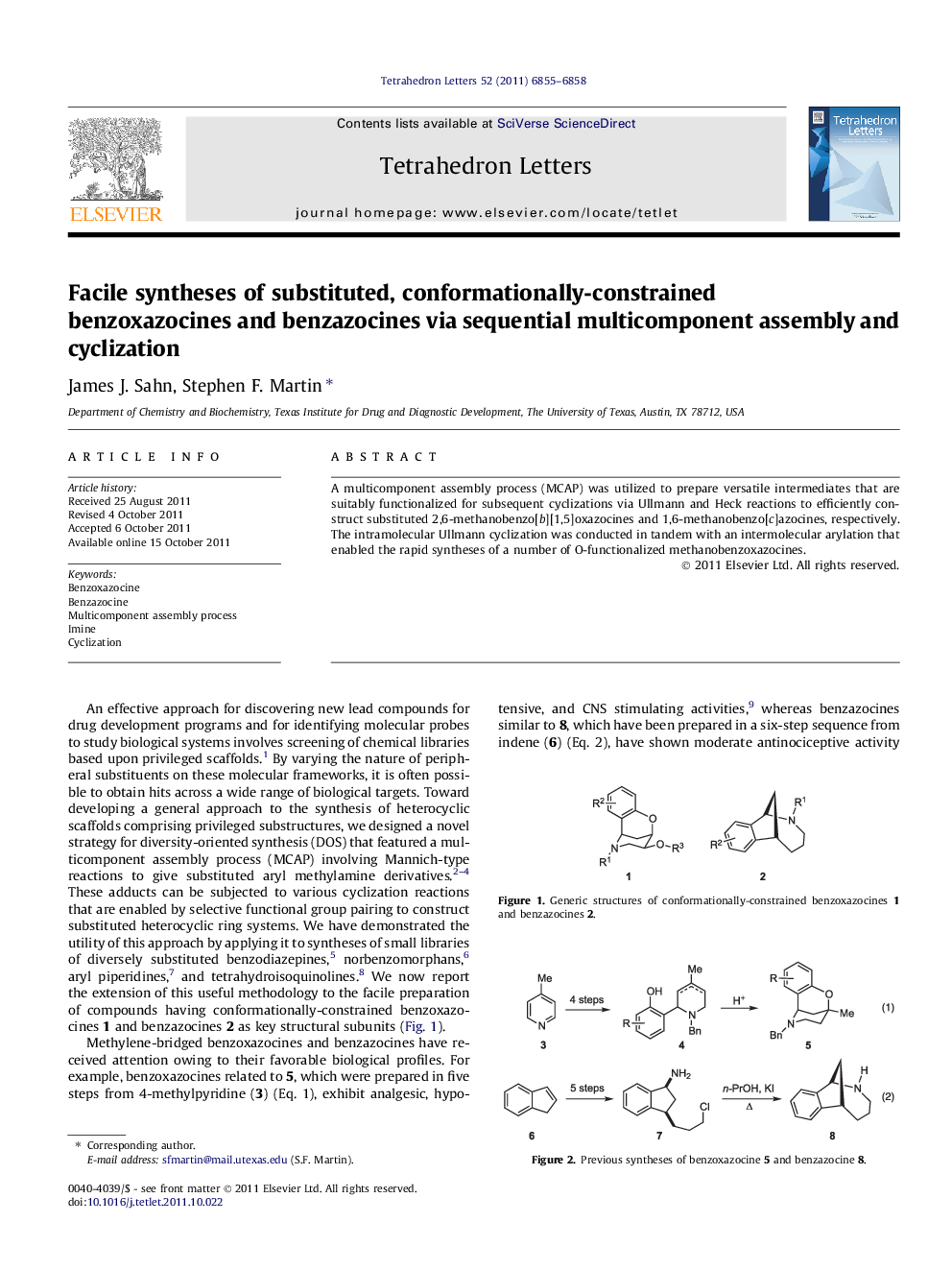 Facile syntheses of substituted, conformationally-constrained benzoxazocines and benzazocines via sequential multicomponent assembly and cyclization