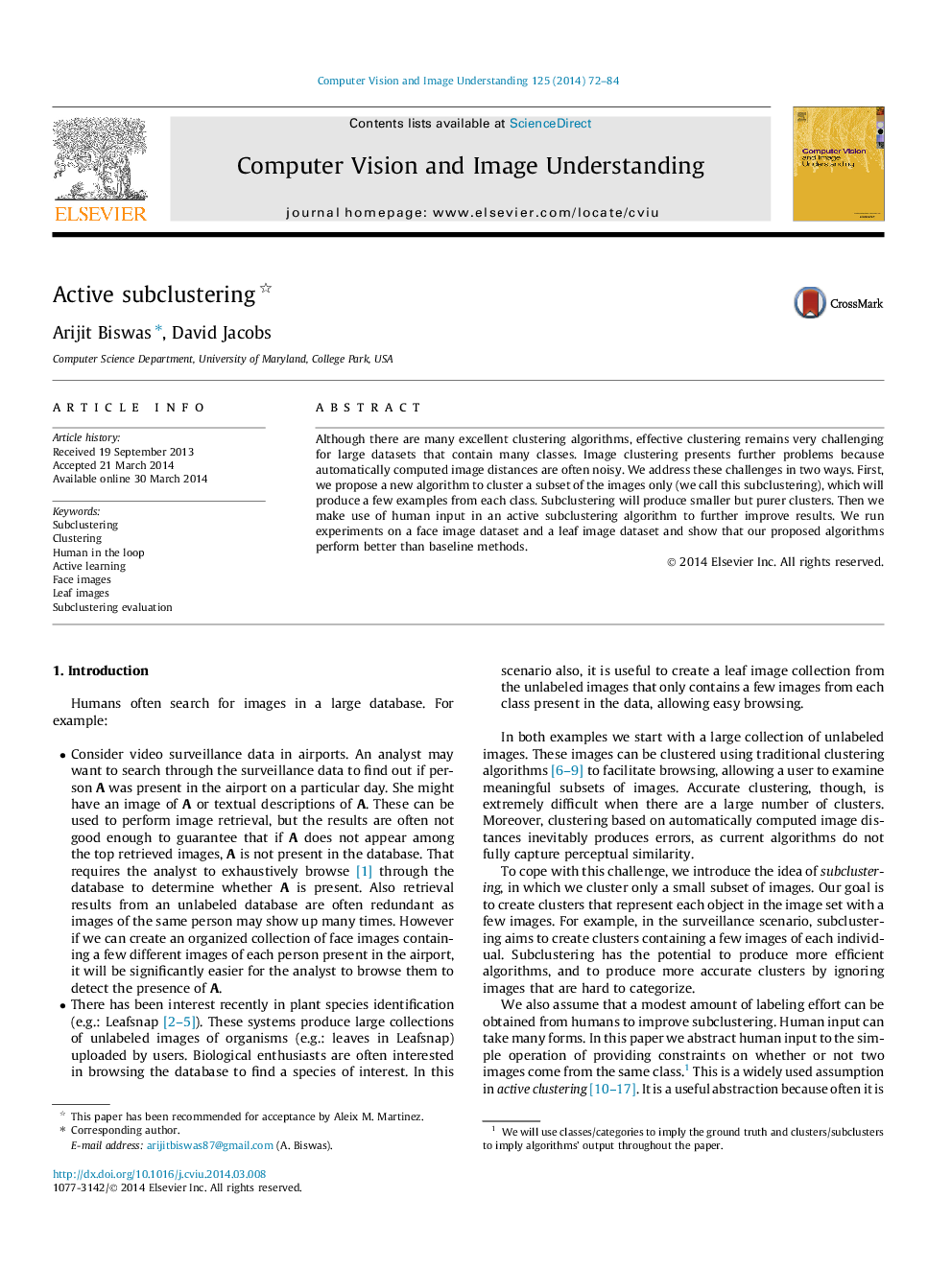 Active subclustering 