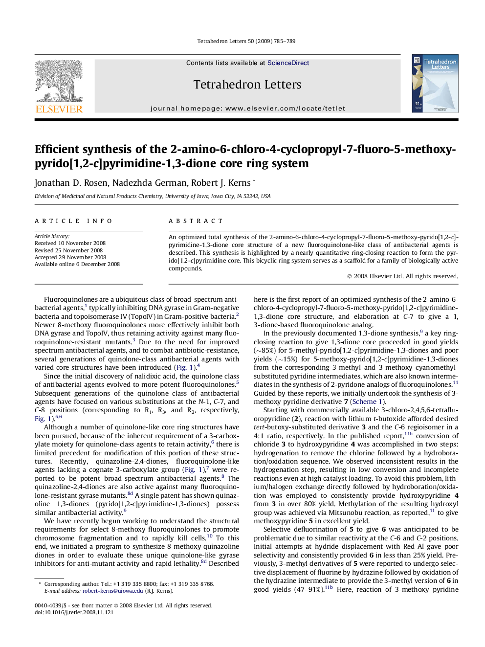 Efficient synthesis of the 2-amino-6-chloro-4-cyclopropyl-7-fluoro-5-methoxy-pyrido[1,2-c]pyrimidine-1,3-dione core ring system