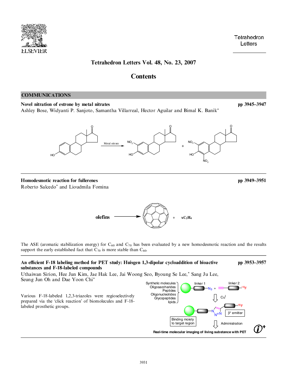 Graphical contents list
