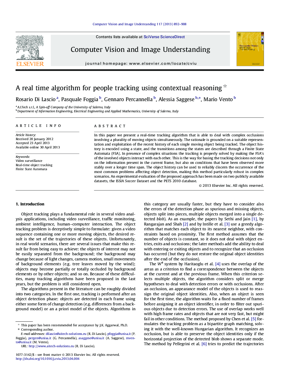 A real time algorithm for people tracking using contextual reasoning 