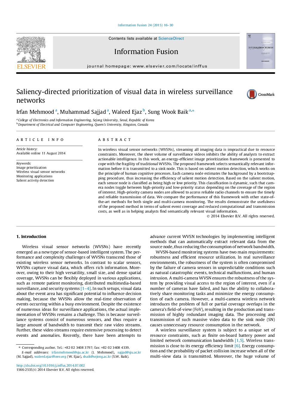 Saliency-directed prioritization of visual data in wireless surveillance networks