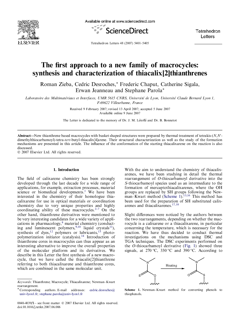 The first approach to a new family of macrocycles: synthesis and characterization of thiacalix[2]thianthrenes