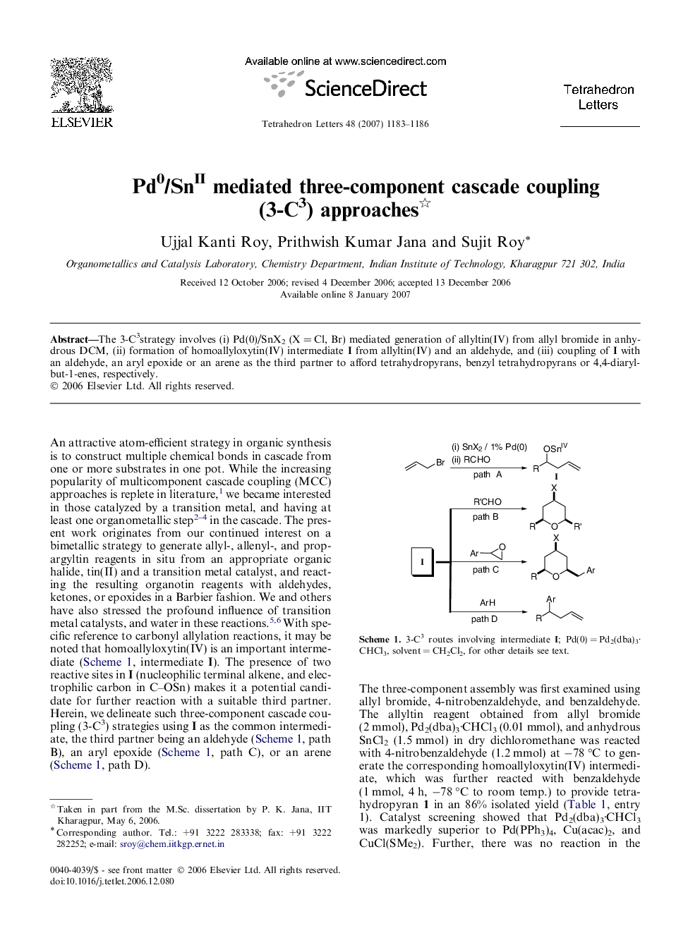 Pd0/SnII mediated three-component cascade coupling (3-C3) approaches