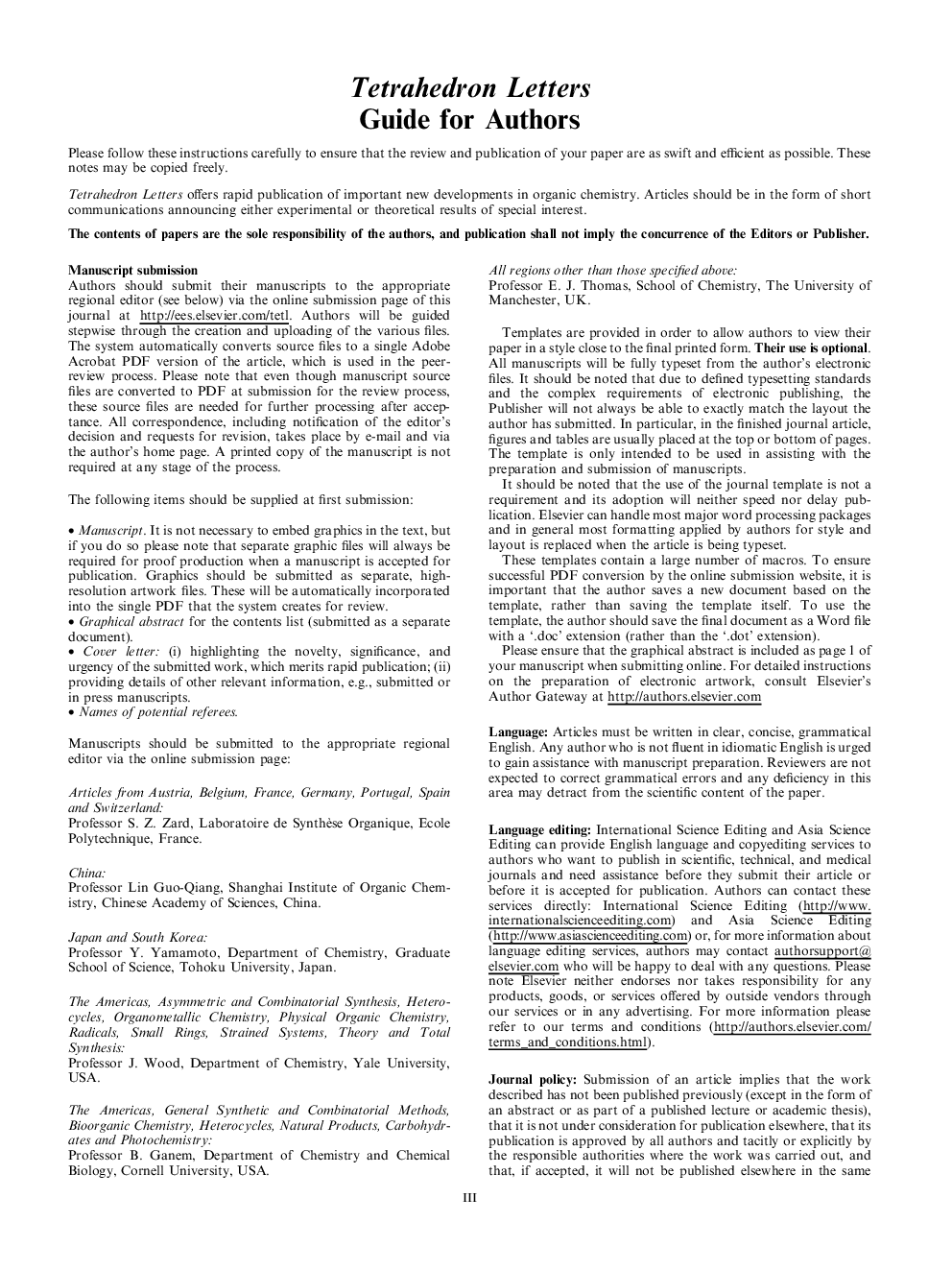 Guide for Authors (2006)