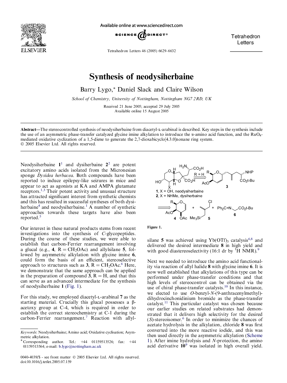 Synthesis of neodysiherbaine