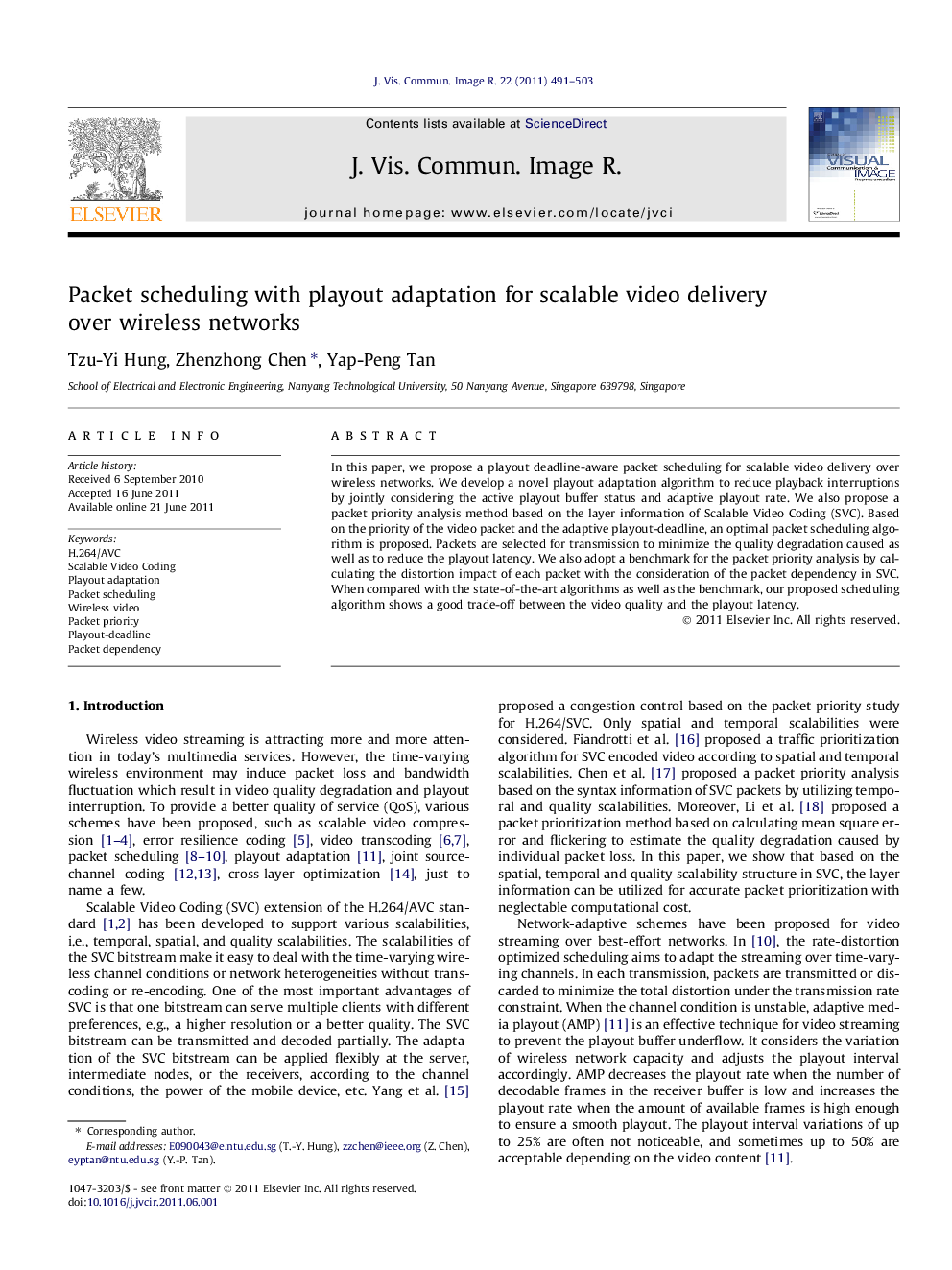 Packet scheduling with playout adaptation for scalable video delivery over wireless networks