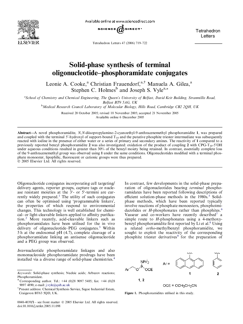 Solid-phase synthesis of terminal oligonucleotide-phosphoramidate conjugates