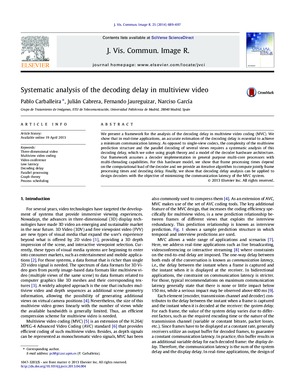 Systematic analysis of the decoding delay in multiview video